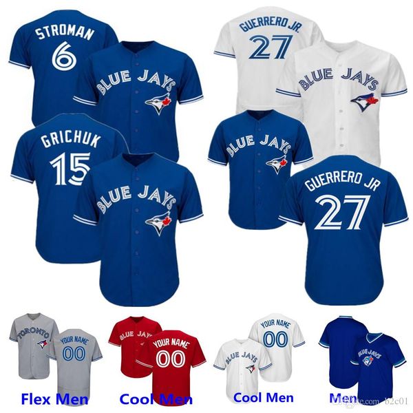 

27 Vladimir Vlad Guerrero Jr. Jr Blue Jays Jersey Toronto Lourdes Gurriel Jr Pillar Smoak Grichuk Carter Halladay Hernandez Men