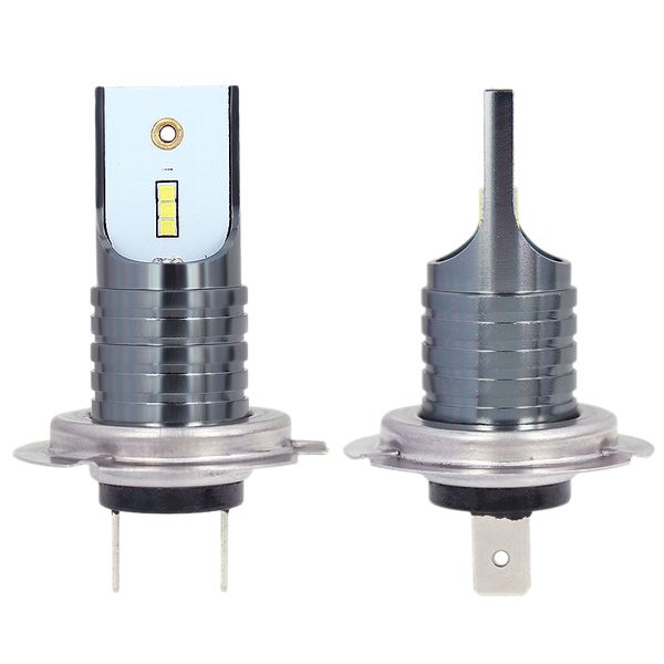 

2pcs h7 led bulb running light fog light car 80w csp 6smd white high power bulb