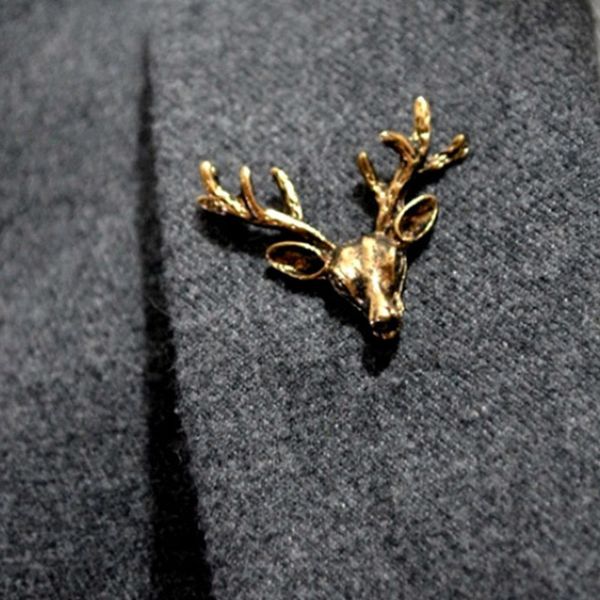 

lot 12 pairs cute little animals deer corsage brooches collar women party chic brooch jewelry accessory, Gray