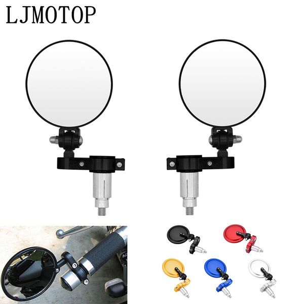 

motorcycle 3" round 7/8" handle bar end mirrors side mirror for yamaha wr 450f 250r 250x 450 dt230 dt125 serow 225 250