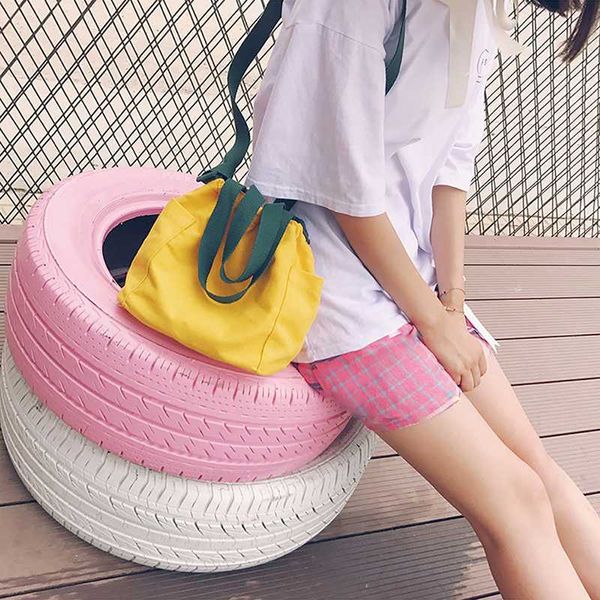 

ladies bucket shoulder bag simple messenger bag cute bow korean version solid color shoulder bags for ladies