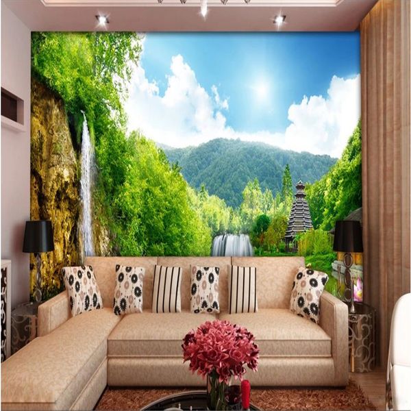 

custom p wallpaper landscape wallpapers background wall decoration painting 3d landscape wallpaper