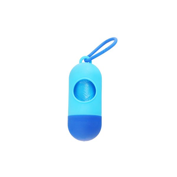 

new portable pill shape dog poop bags dispenser biodegradable shit poo waste bag hold box garbage poop bags carrier pet products