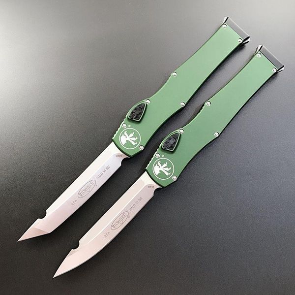 

Авто MicRot Автоматический нож Hal VI (4,6" сатин) одинарного действия Ножи Tactical нож EDC для выживания Ножи карманные гало против