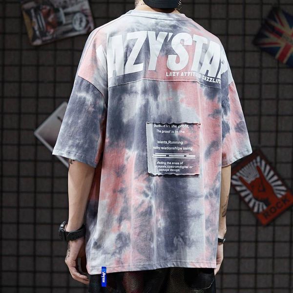 

men funny print tshirts streetwear summer mens harajuku japan loose casual t shirt male high street korean hip hop tshirt males t200420, White;black