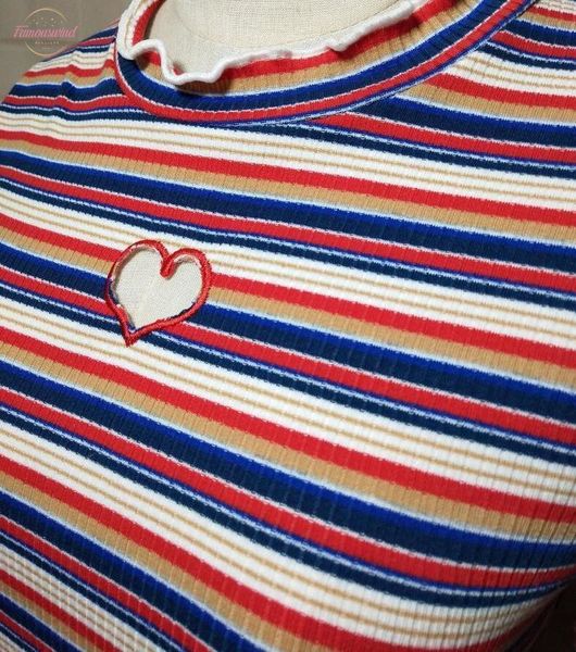 

women short t shirts vintage fashion embroidery love heart hollow out short sleeve t shirt drop shipping good quality, White
