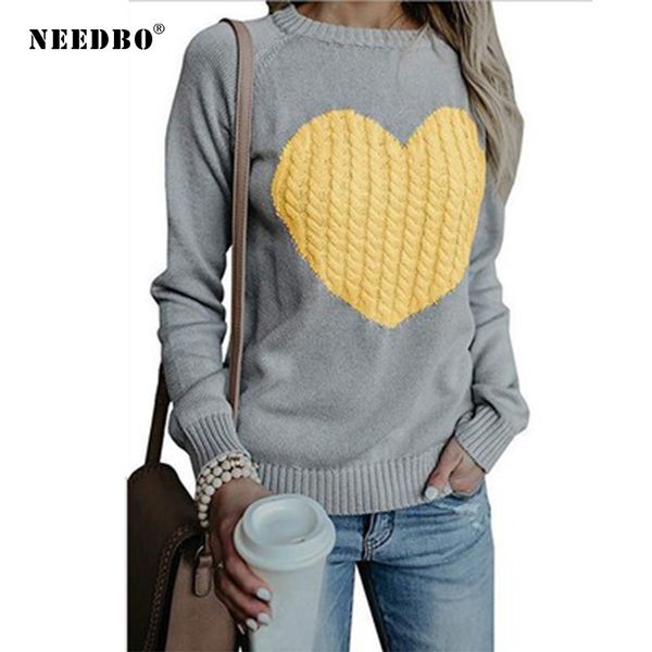 

sweater women oversize pullover knitted long sleeve sweater ladies girl autumn winter pull femme heart women, White;black