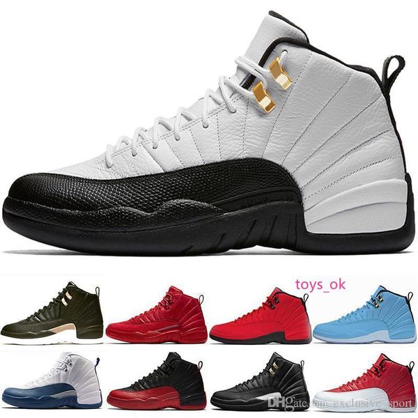 

12 new 12s men basketball shoes sneakers midnight black michigan college navy flu game playoffs the master 12s mens sports shoe size 8-13
