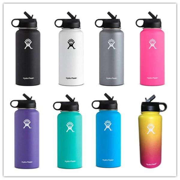 

sell 32oz 40oz hydro flask water bottles with flex cap flask stainless steel 304 insulated vacuum wide mouth large capacity cup mug