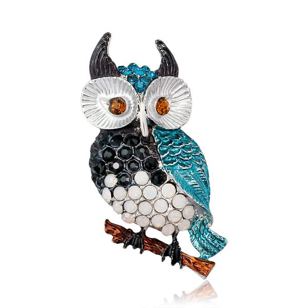 

fashion retro cartoon owl brooch selling lady's brooch, Gray