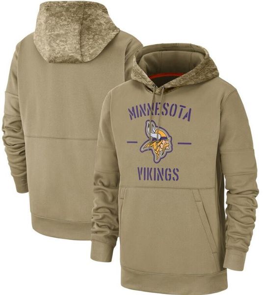 

2020 men womens youth minnesota hoodies viking sweatshirt salute to service sideline therma performance pullover hoodietan, Blue;black