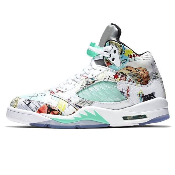 

fashion 5 5s mens basketball shoe wings fresh prince psg black white camo grey laney oreo designer shoe sports men trainers sneakers