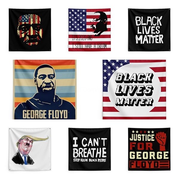 

george floyd printing tapestry black lives matter household wall banner 150*150cm #qa13557