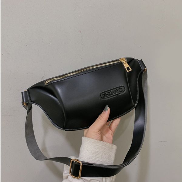 

waist pack women pu leather fashion fanny pack solid color design ladies zipper chest bag girl travel banana belt bag mini purse