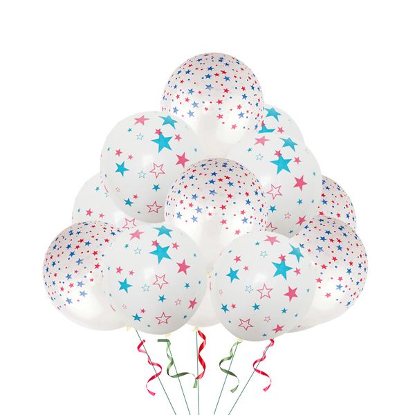 

50pcs independence day balloons 12inch american five-pointed star latex balloons for party decor ball kid child toy wedding