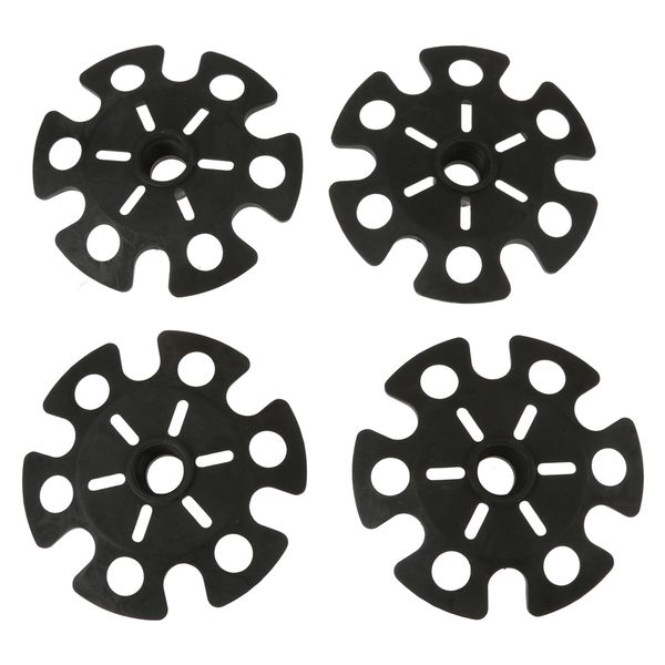 

4pcs replacement rubber snow basket snowflake disk for hiking trekking poles - black