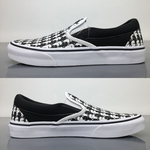 

2019 classic slip-on black white checkered trainers mens women skate shoes sports canvas skateboarding casual sneakers size 36-45