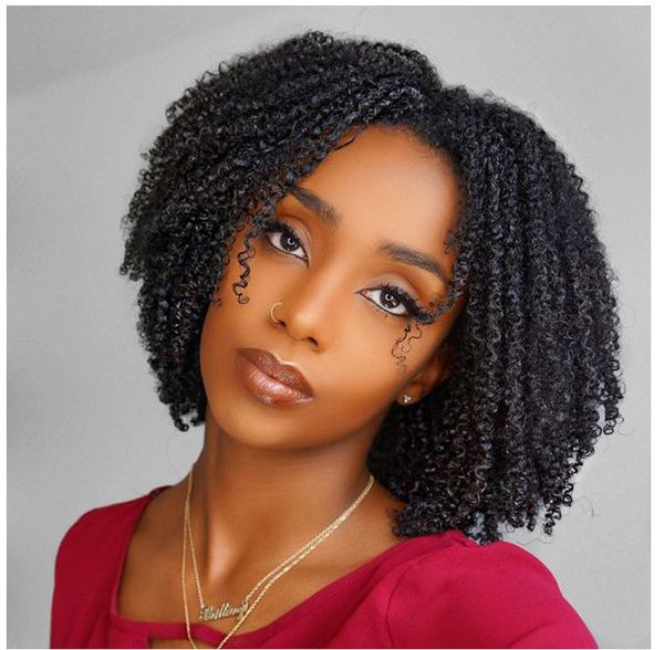 New Arrival Hairstyle Short Kinky Curly Wig African Ameri