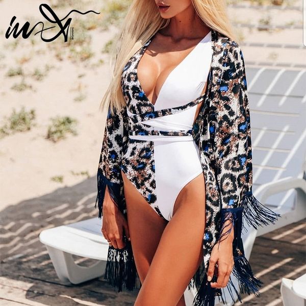

в-x leopard бикини высокий вырез купальник женский monokini глубокий v купальники женщин купальный костюм бинт один цельный костюм biquini 2, White;black