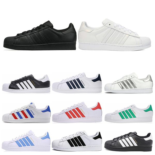 

super star white hologram iridescent junior men superstars 80s sneakers pride womens mens trainers superstar casual shoes size 36-45