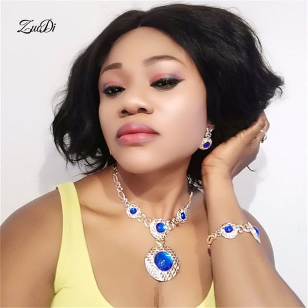 

zuodi dubai gold jewelry set brand nigerian wedding woman accessories jewelry set wholesale statement bridal, Silver