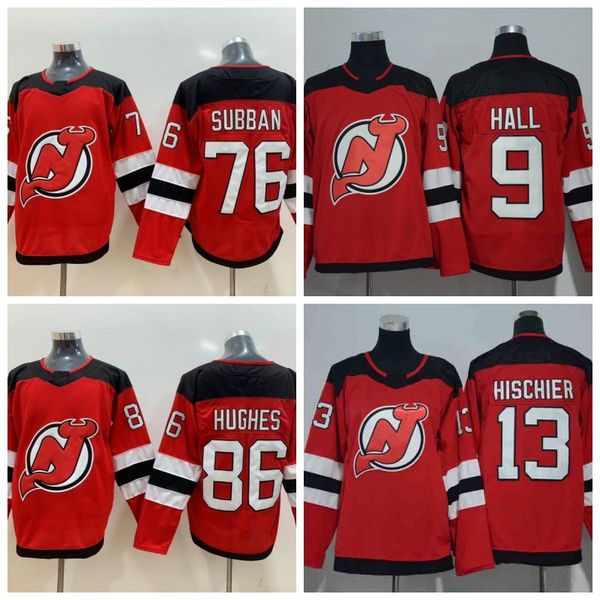 

Mens Womens Youth New Jersey Devils 13 Nico Hischier 86 Jack Hughes 9 Taylor Hall 76 P.K. Subban Hockey Jersey IN STOCK