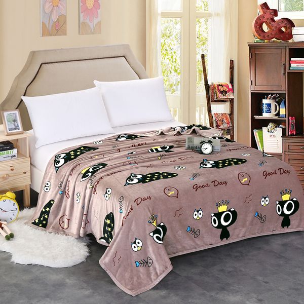

cartoon cat blankets quilts twin full queen king fashion blankets soft throw flannel blanket on bed/car/sofa luxury rugs blanket