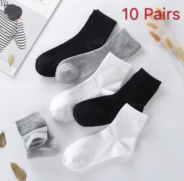 

10 pairs/lot men's white tube socks sports casual business black gray socks men's foot bath gift low price wholesale