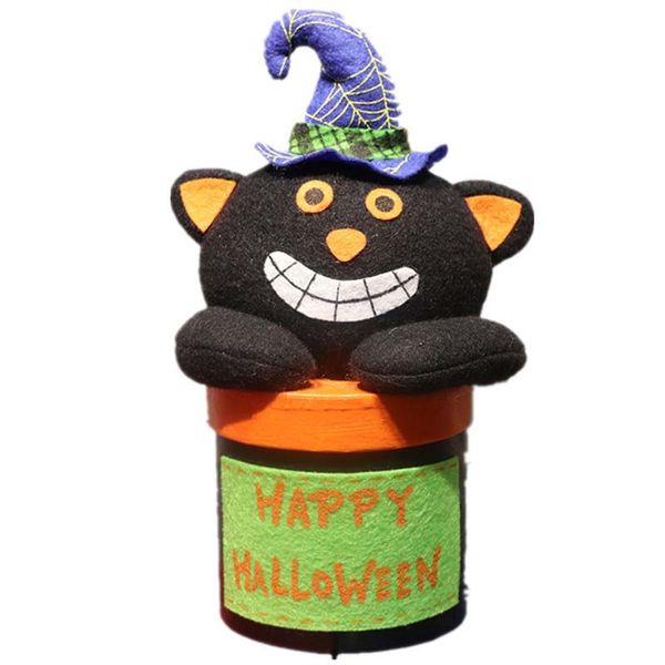 

halloween candy jar festival decorative articles gift box black cat pumpkin modeling sugar jars dolls cartoon halloween gift box