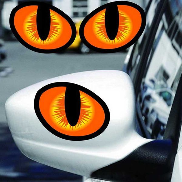 

3d simulation cat eye stickers eyes rearview mirror window realistic decals
