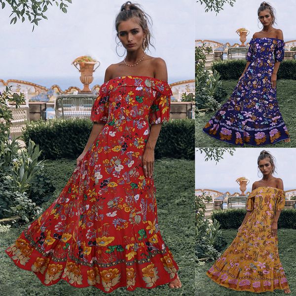 

женщины лето фарфор bohenmain бретелек boho повседневный maxi long beach dress, Black;gray