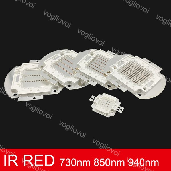 

led chip ir high power 10w 20w 30w 50w 100w 730nm 850nm 940nm for emitter diode cob integrated matrix light beads eub