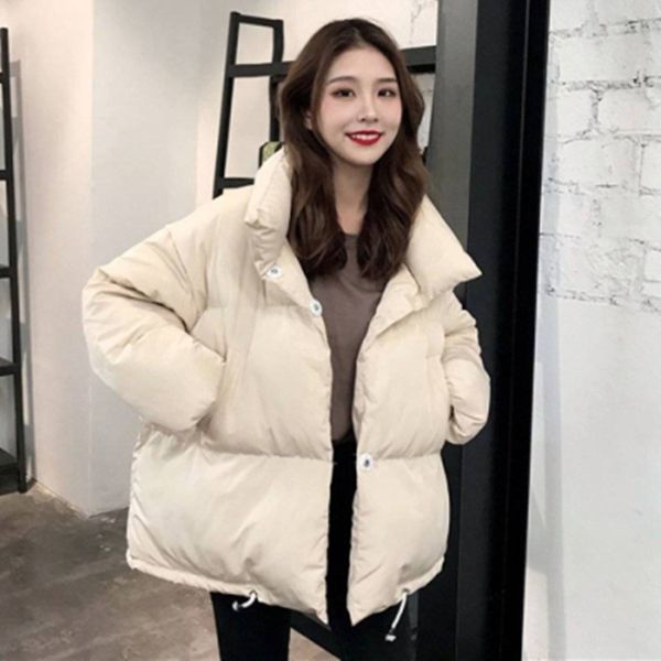

abrigos mujer invierno 2019 short winter jacket women cotton padded jacket female parka coat womens big size, Black