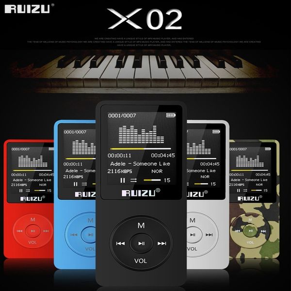 

mp3 player ruizu x02 mp3 music player key mp3 micro sd card 64gb match playfx avi wma jpg bmp txt wav tft screen 20 languages