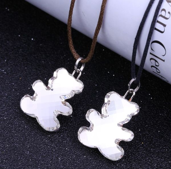 

swan new silver necklace jewelry exquisite fashion crystal bear pendant necklace lovers' necklace women men