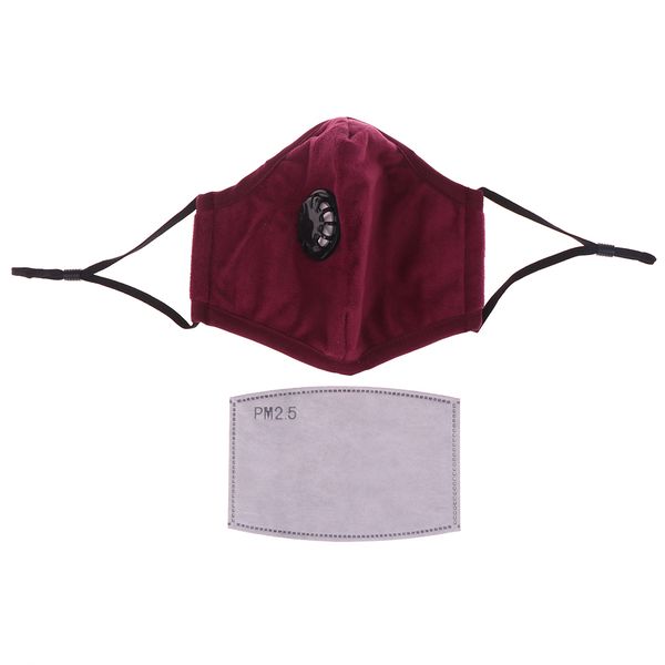 

хлопок pm2. 5 черная маска для рта анти-пылевая маска активированный угольный фильтр ветрозащитный рот-заглушить бактерии доказательство гри