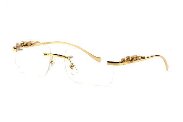 

wholesale- sunglasses for women full rimless mens buffalo horn glasses with round lens gold metal buffalo sunglasses with box case, White;black