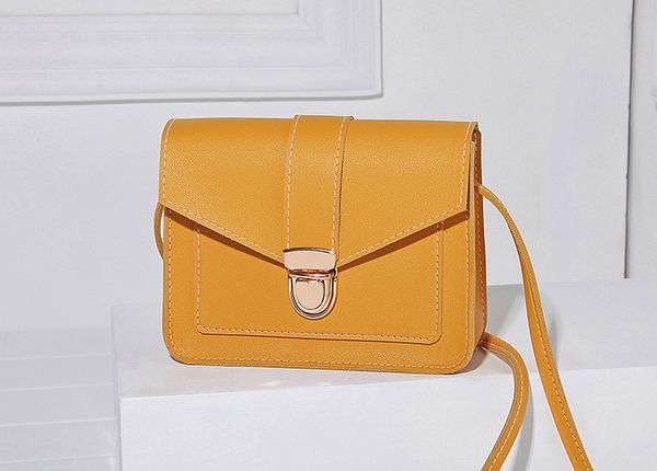 

fashion small crossbody bags for women 2019 mini pu leather shoulder messenger bag for girl yellow bolsas ladies phone purse