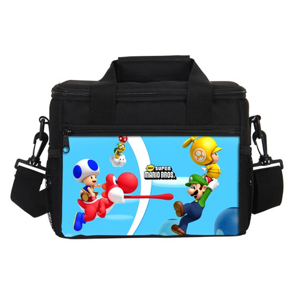 

veevanv anime super mario lunch bag for kids cooler insulated portable container thermal custom picnic tote box women 2019, Blue;pink