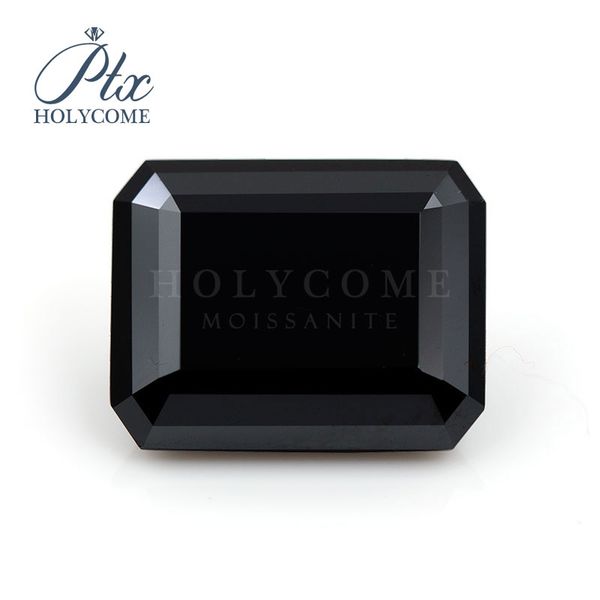 

3.5ct 7x10mm black emerald cut loose moissanite diamond gemstones