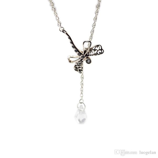

compatible with pandora jewelry 925 sterling silver dreamy dragonfly necklace for women original fashion pendants charms jewelry