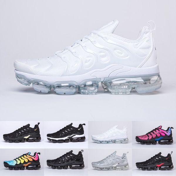 

Новый tn plus SE мужские кроссовки ультра тройной черный белый OG Hyper Blue Total Crimson Deluxe mens trainer модные спортивные кроссовки бегун