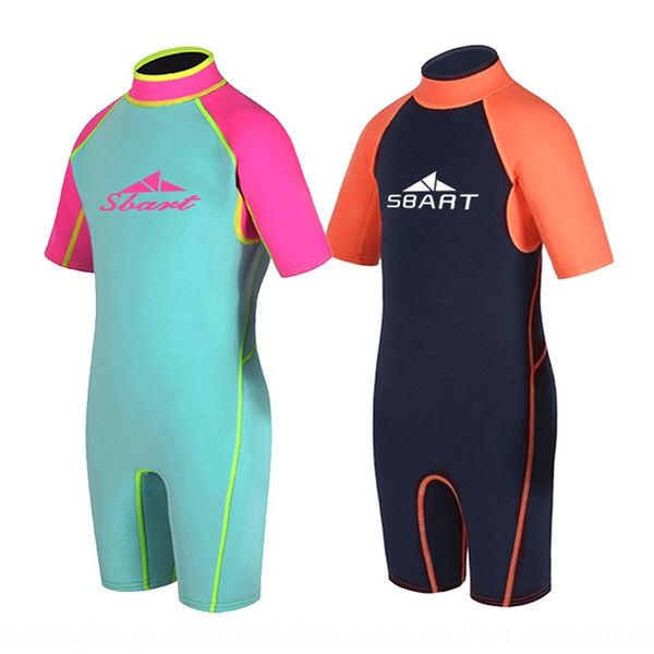 

2mm snorkeling diving diving suit girl boy's one-piece children's swimsuit medium and large children's quick-drying thick swi, White;black