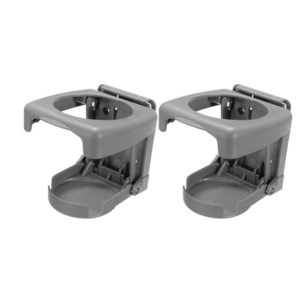 

2pcs car folding drink holder boat truck cup stand mount easy to clean gray