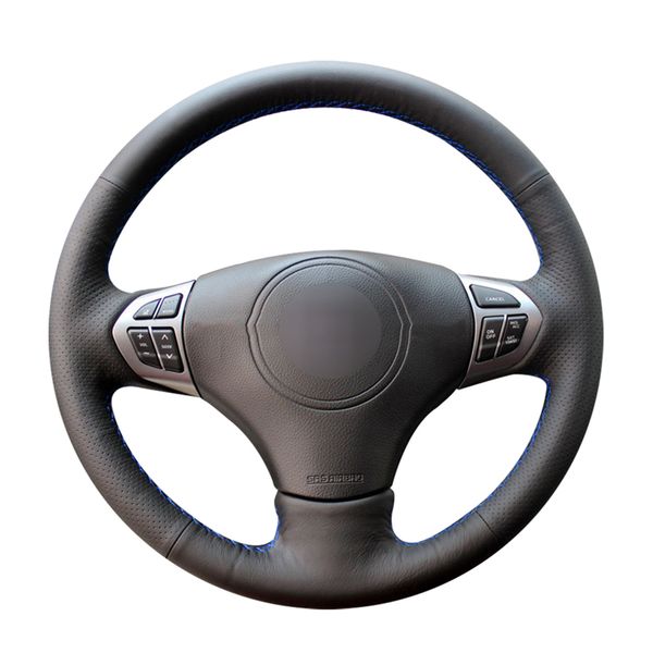 

handsewing black pu artificial leather car steering wheel covers wrap for grand vitara 2007 2008 2009 2010 2011 2012 2013