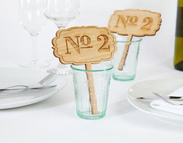 

custom rustic wedding engagement wooden table numbers signs stakes placecards birthday baby shower party events decorations