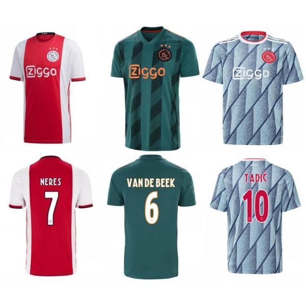 

2020/21 ajax soccer jerseys 2021 #10 tadic huntelaar neres uniform kids kit #6 van de beek #11 promes dest ziyech football shirt, Black;yellow