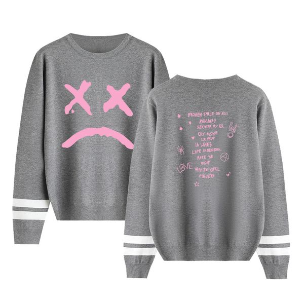 

explosive pertty lil peep pink sweater men/women casual classic print harajuku sweater lil peep popular o-neck weater casual coa, White;black