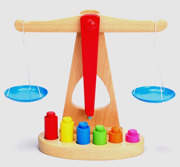 

funny] colorful wooden balance scale weigh bean libra pendulum early learning developmental toys kids baby math toy gift