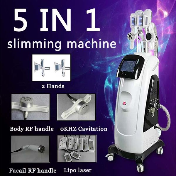 

6 handles factory sale new model cryolipolysis salon use multifunction cavitation rf lipo laser cryolipolysis machine